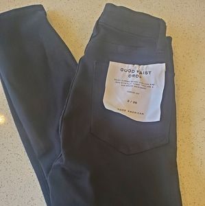 NWOT Good American Black Good Waist Crop size 2